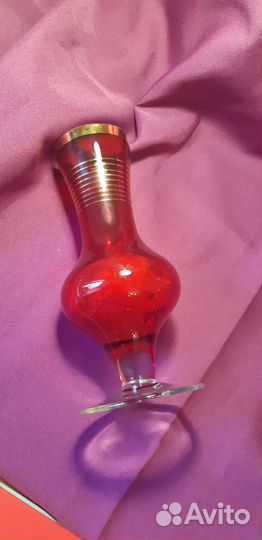 Ваза цветной хрусталь стекло СССР