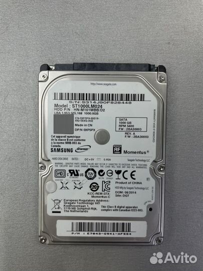 Samsung Seagate Momentus 1 тб ST1000LM024