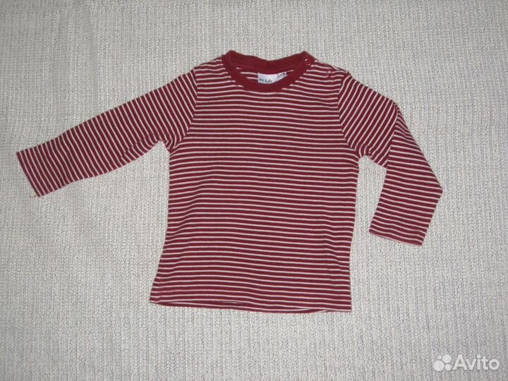 Футболка с длинным рукавом р.86