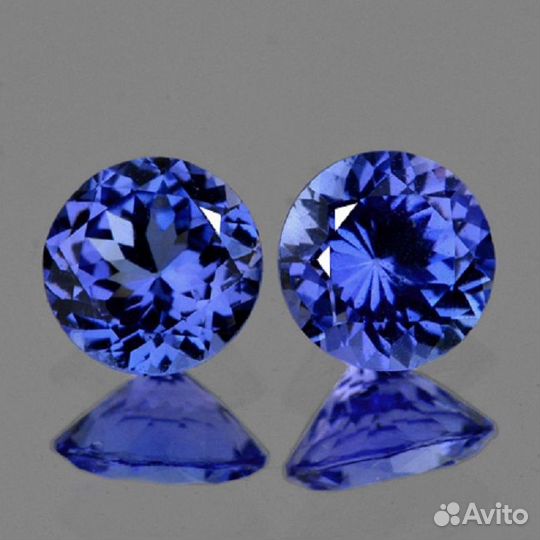 Танзанит натуральный 0,71Ct 1к-кт 4,5мм VVS круг