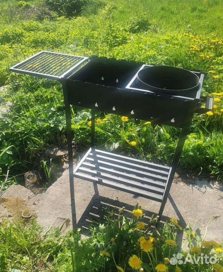 Мангал с подказанником и решеткой 5мм