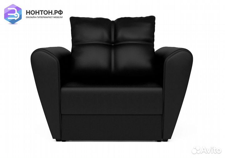 Кресло выкатное Квартет экокожа черная
