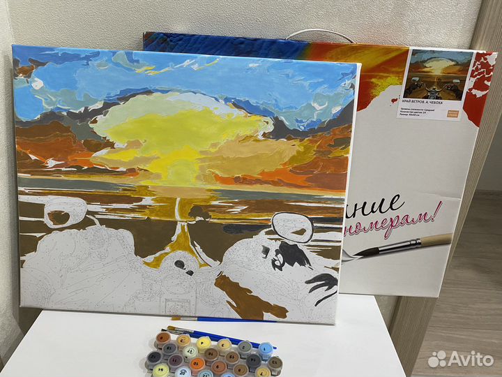 Картина по номерам край ветров, мотоцикл