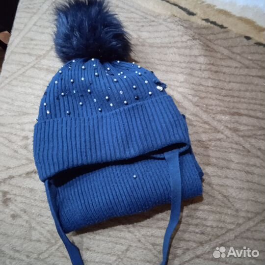 Комплект шапка и снуд женский