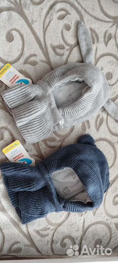 Шапка капор зимняя детская