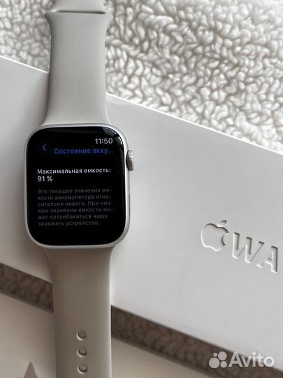 Часы apple watch 7 45 mm starlight