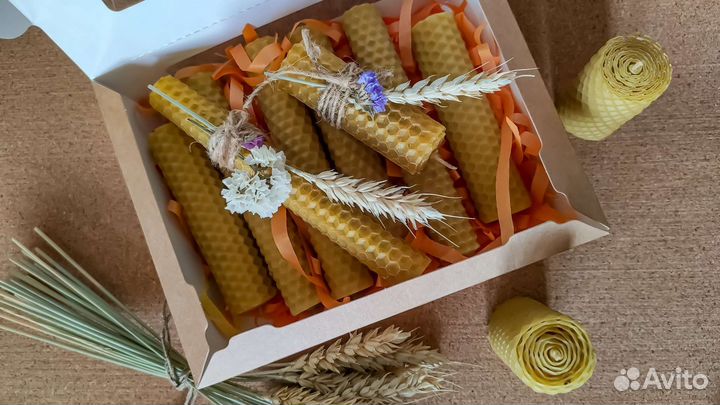 Свечи восковые, подарочные наборы