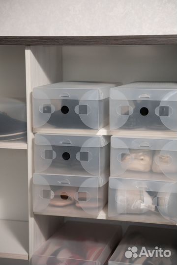 Прозрачные коробки для хранения / вещей / обуви