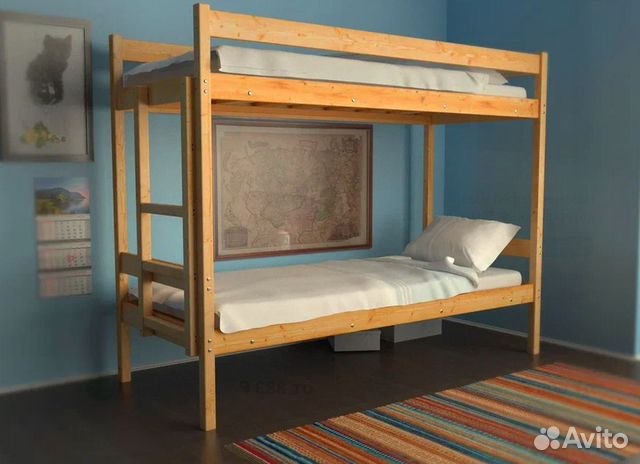 Двухъярусная кровать для хостела, для гостиниц