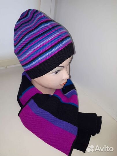 Комплект шапка и шарф для девочки