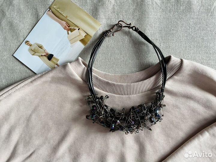 Колье ручной работы в стиле стимпанк готика