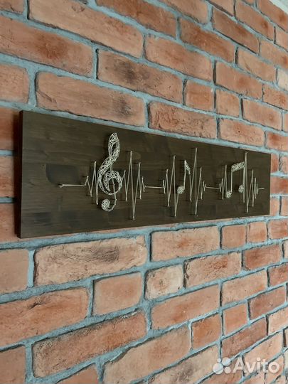 Картина ноты стрингарт stringart