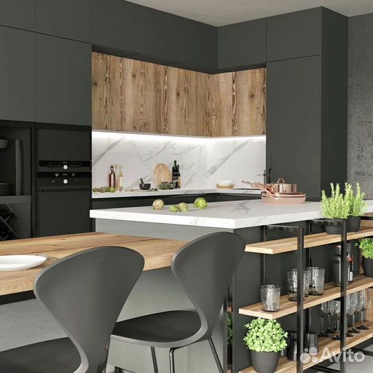 Кухня угловая на заказ.мдф фасады