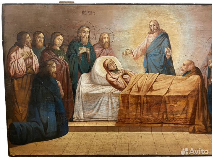 Икона Храмовая Успение 19 век старинная