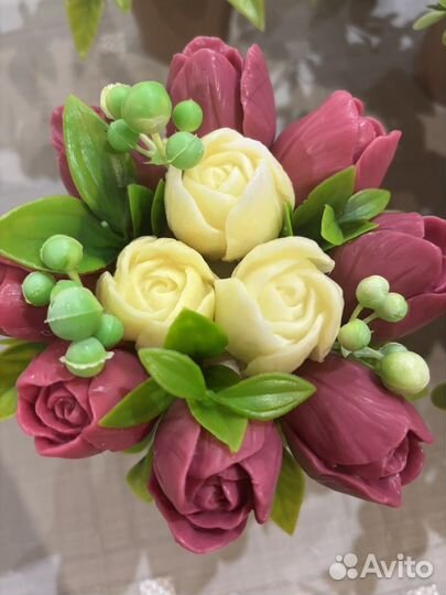 Букет из мыла ручной работы,подарок на 8 марта