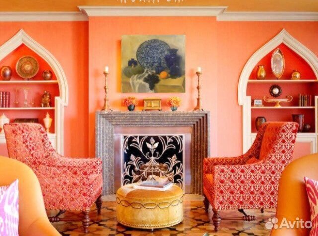 Восточный натюрморт в синих тонах маслом на холсте