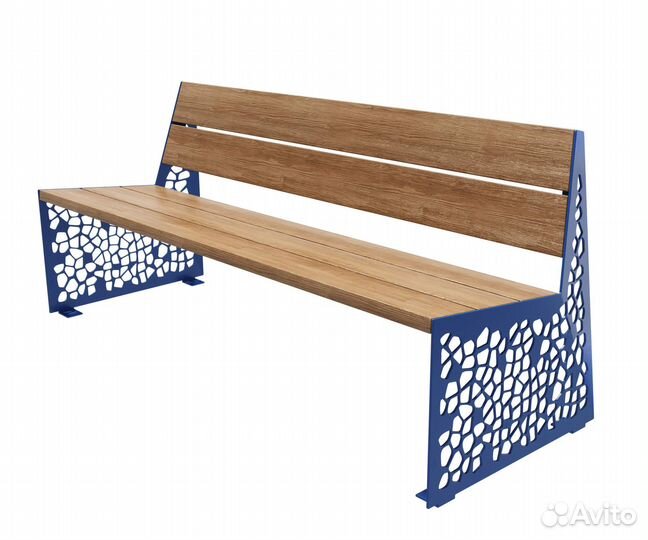 Скамейка стальная «Монс Филигран» Лиственница