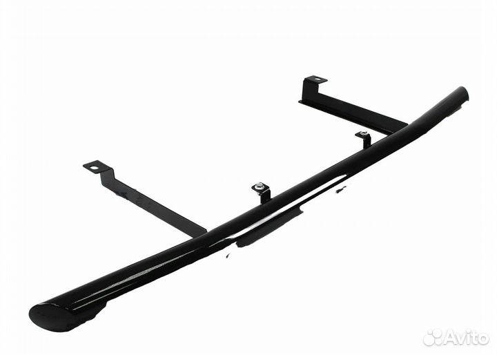 Защита переднего бампера Нива 21214 черный матовый