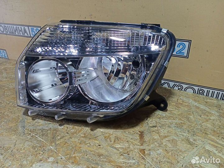 Фара левая Renault Duster (10-15г) хром