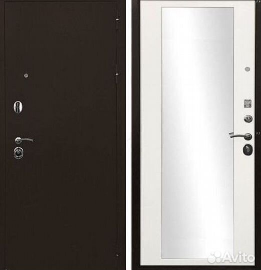 Дверь входная Троя Беж Белый Орех