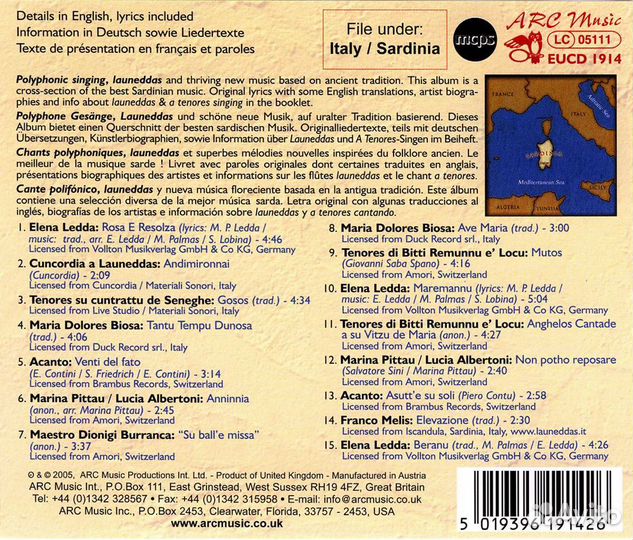 Music Of Sardinia (1 CD)