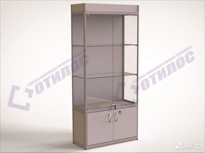 Витрина стеклянная в алюминиевом профиле (втл.001)