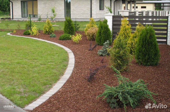 Кора лиственницы для мульчи