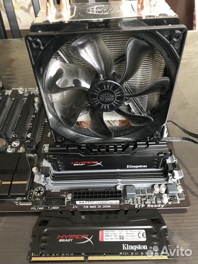 Мат.плата Gigabyte z87p-d3+i7 4770+озу 16gb+Охл.цп