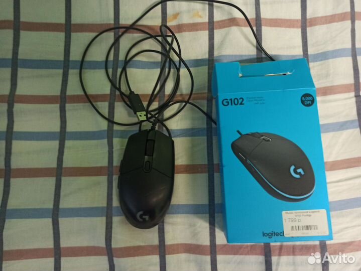 Мышка logitech g102 черная