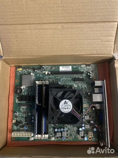 Материнская плата + проц, кулер, озу, корпус