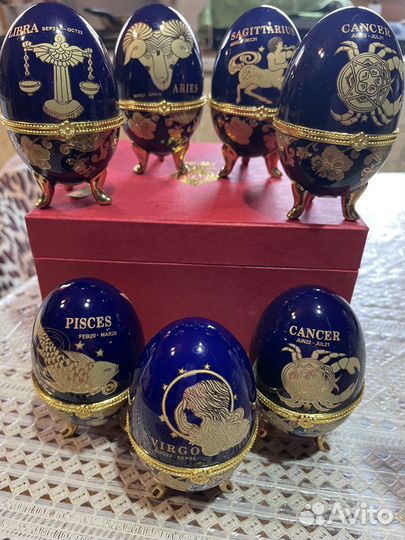 Шкатулка яйцо cobalt