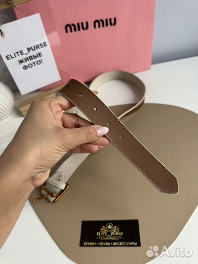 Ремень miu miu замша