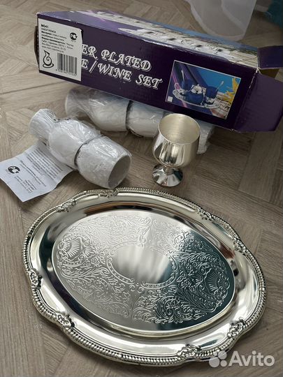 Набор рюмок 6шт с подносом