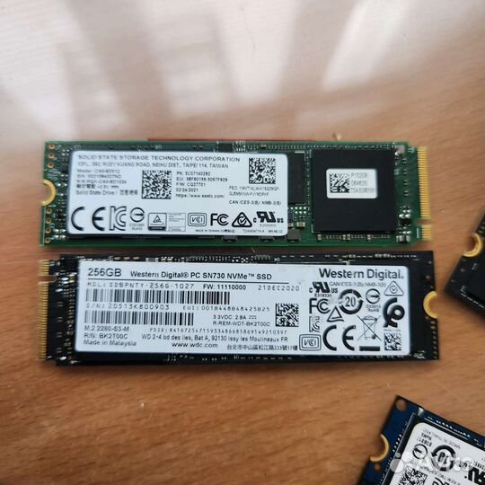 M2 nvme Ssd 256gb /512gb неисправные 26шт
