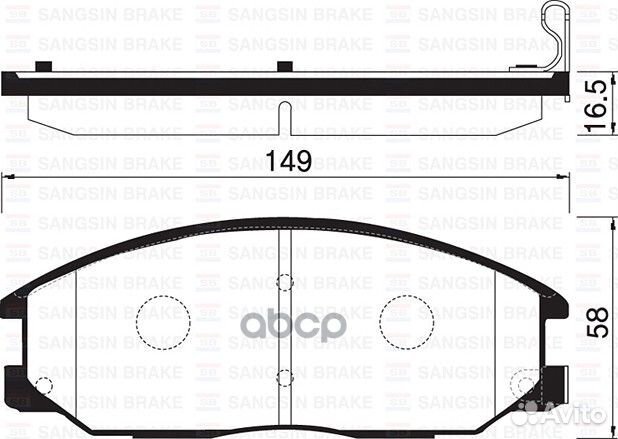 Колодки тормозные hyundai H-1/santa FE/trajet/S