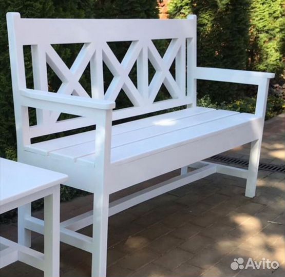 Скамейка садовая деревянная