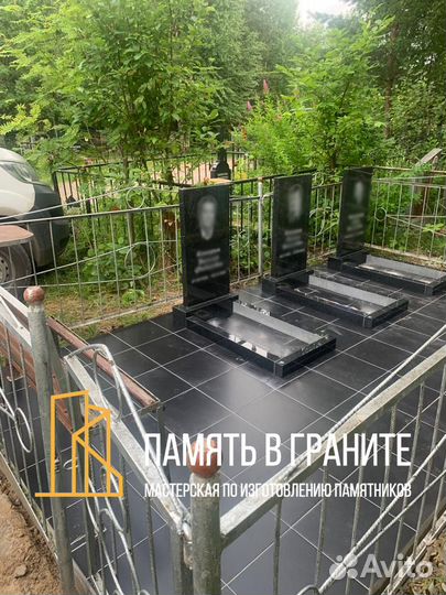 Гранитный памятник прямоугольный