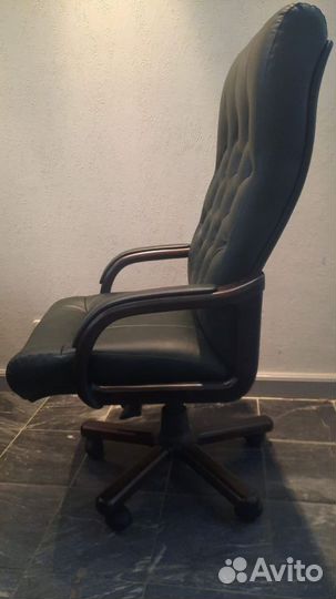 Кресло компьютерное офисное Оксфорд кожа натурал