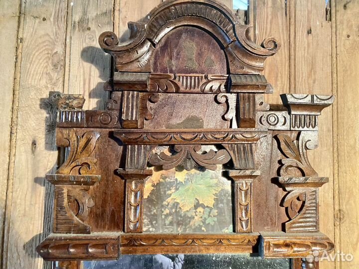 Зеркало старинное антикварное деревянное 19 век