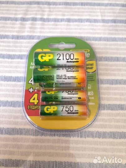 Аккумуляторы gp (2100 и 750 mAh)