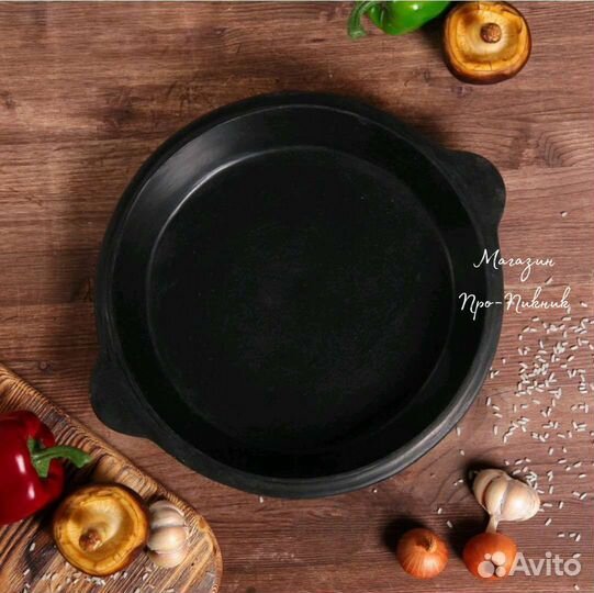 Чугунная крышка-сковородка на 12л