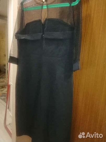 Вечернее черное платье 46