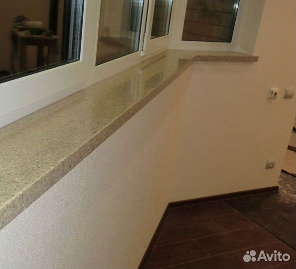Подоконник из искусственного камня из кварца