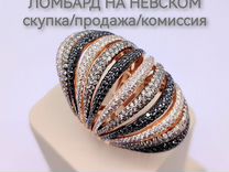 Золотое кольцо с бриллиантами 3,7 ct