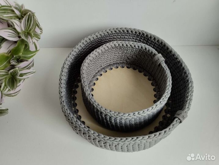 Набор корзиночек из полиэфирного шнура