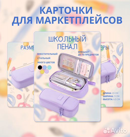 Дизайн карточек Инфографика для Wildberries, Ozon