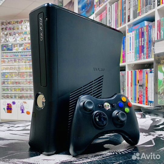 Прошитый Xbox 360 Slim 250GB + Kinect + 40 игр