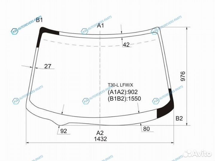 T30-L lfwx Стекло лобовое nissan X-trail 00-07