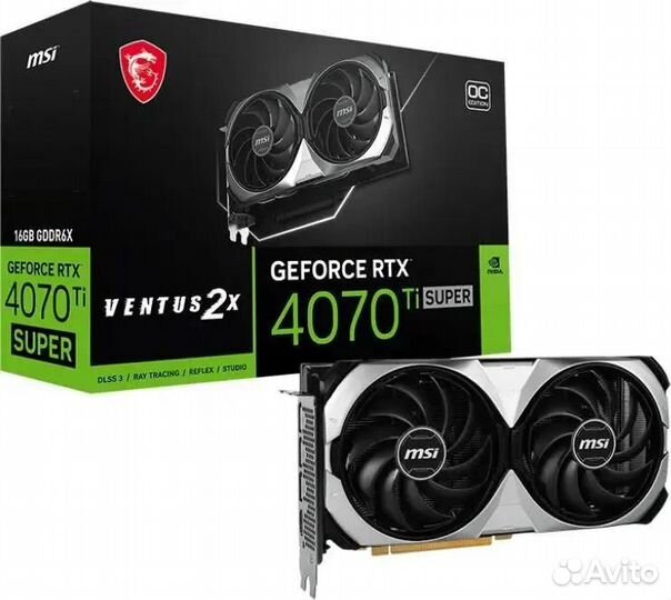 Видеокарта Msi RTX 4070 TI super16gventus2XOC