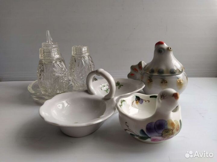 Набор для специй, горчичница Цыпленок, солонка